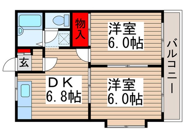 ドミ－ルＫの物件間取画像